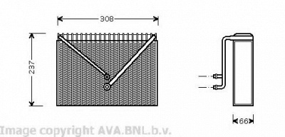 AVA QUALITY COOLING vov106 -  Испаритель, кондиционер